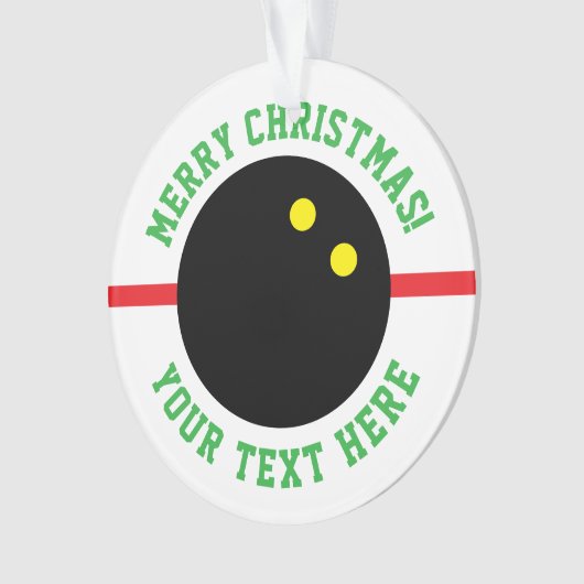 Squash Ball Weihnachtsbaumgeschenk Ornament (Vorderseite)