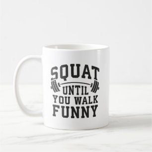 Squash bis Sie spazieren gehen Funny - Leg Day Spa Kaffeetasse