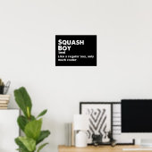 Squash Boy Definition Funny Squash Sport Player Poster (Heimbüro)