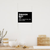 Squash Boy Definition Funny Squash Sport Player Poster (Küche)