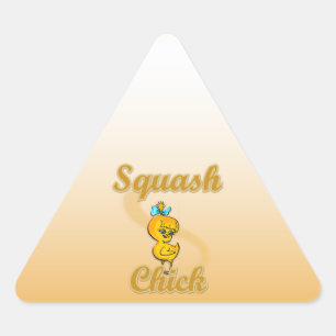 Squash Chick Dreieckiger Aufkleber
