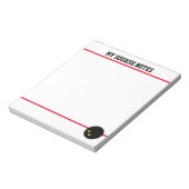 Squash Court Notizblock mit doppelgelber Punktkuge (Rotiert)