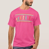 Squash Evolution Squash Player mit Racket Ball T-Shirt (Vorderseite)