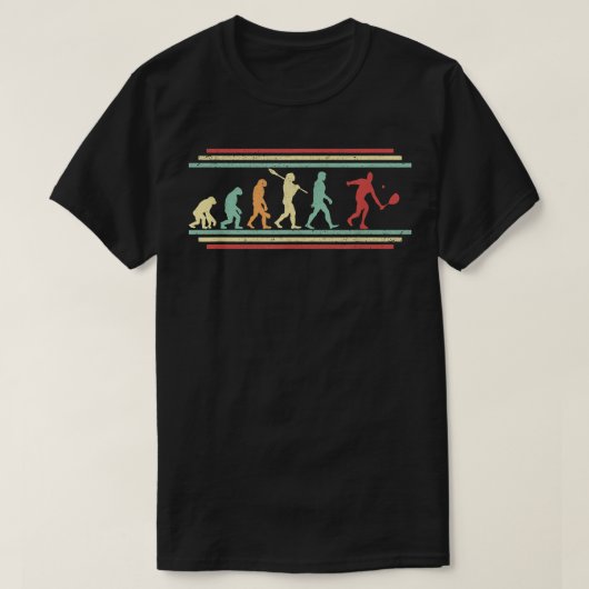 Squash Evolution Squash Player mit Racket & Ball T-Shirt (Design vorne)