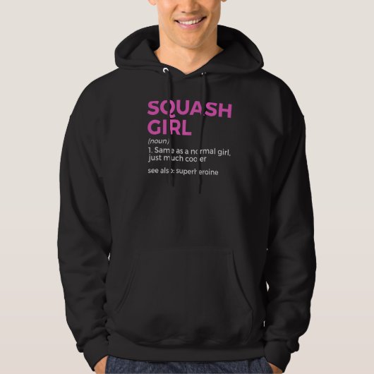 Squash Girl Definition Squash Player 1 Hoodie (Vorderseite)