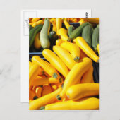 Squash in Gelb und Grün Postkarte (Vorne/Hinten)