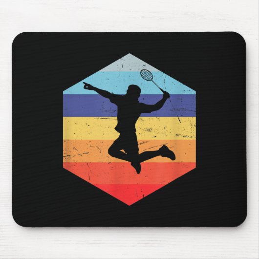 Squash Mens Badminton Player Mousepad (Vorne)