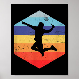 Squash Mens Badminton Player Poster