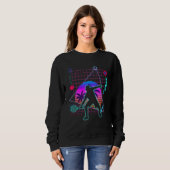 Squash Player Ästhetische Vaporwave 80er Style Squ Sweatshirt (Vorne ganz)