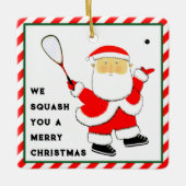 Squash Player Christmas Collectin Keramikornament (Vorderseite)