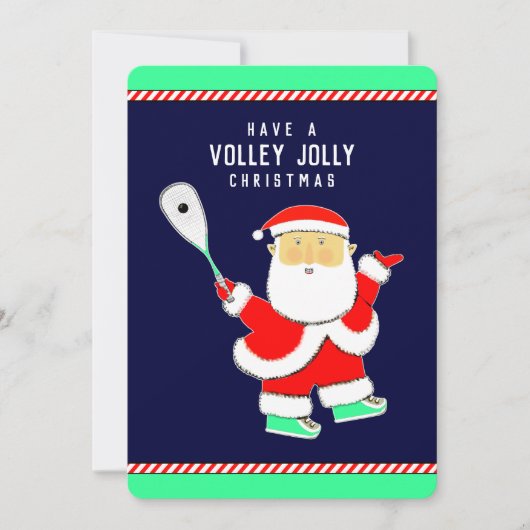 Squash Player Christmas Feiertagskarte (Vorderseite)