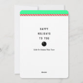 Squash Player Christmas Feiertagskarte (Rückseite)