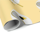 Squash Player Coach Racket & Ball Kids Boy Name Geschenkpapier (Rolleneckpunkt)