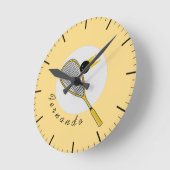 Squash Player Coach Racketball Individuelle Name Runde Wanduhr (Winkel)