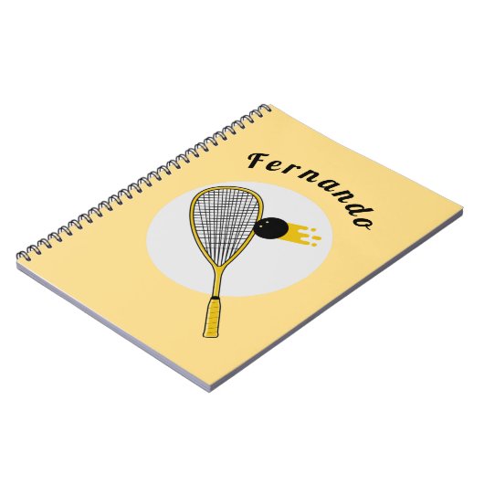 Squash Player Coach Racketball Individuelle Name S Notizblock (Linke Seite)