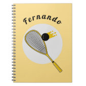 Squash Player Coach Racketball Individuelle Name S Notizblock (Vorderseite)