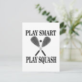 Squash Player Fan Sports Postkarte (Stehend Vorderseite)