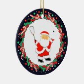 Squash Player Holiday Geschenk Keramik Ornament (Rechts)