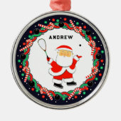 Squash Player Holiday Geschenk Ornament Aus Metall (Vorne)