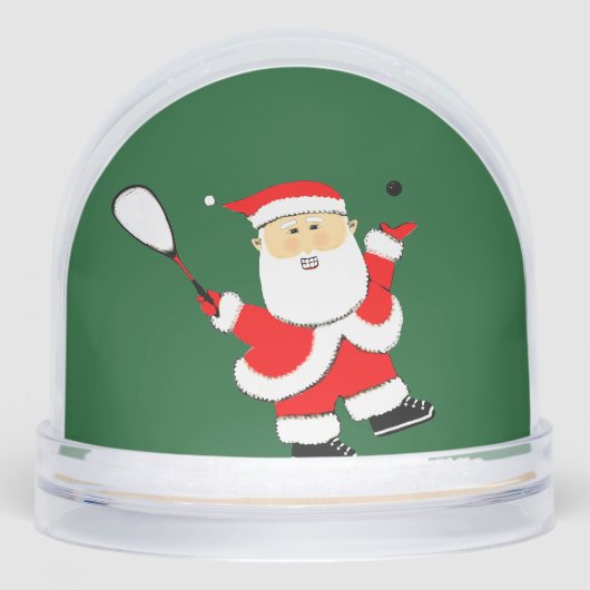 Squash Player Holiday Gift Schneekugeln (Vorderseite)
