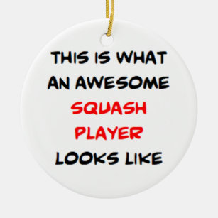 Squash-Player, phantastisch Keramik Ornament