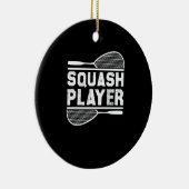 Squash Player Racket Ball Sport Tennis Cou Keramik Ornament (Rechts)