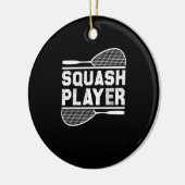 Squash Player Racket Ball Sport Tennis Cou Keramik Ornament (Links)