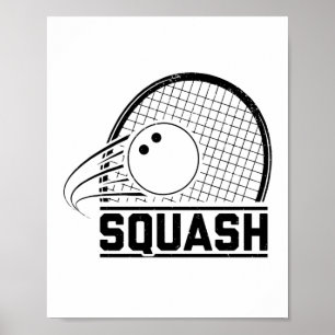 Squash-Player Sport Coach Squasher Geschenk Idee Poster