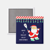 Squash Player Sports Stocking Stuffer Magnet (Vorderseite/Rückseite)