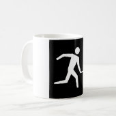 Squash-Player-Symbol Kaffeetasse (Vorderseite Links)