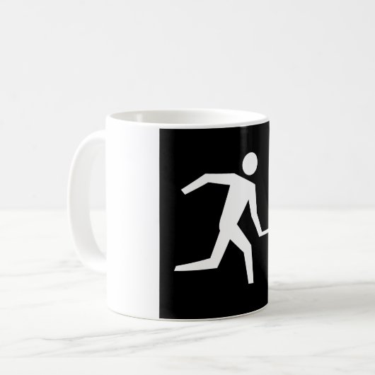Squash-Player-Symbol Kaffeetasse (Vorderseite Links)