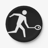 Squash-Player-Symbol Pappteller (Vorderseite)