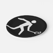 Squash-Player-Symbol Pappteller (Schrägansicht)