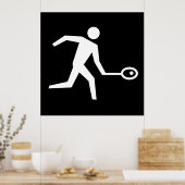 Squash-Player-Symbol Poster (Küche)