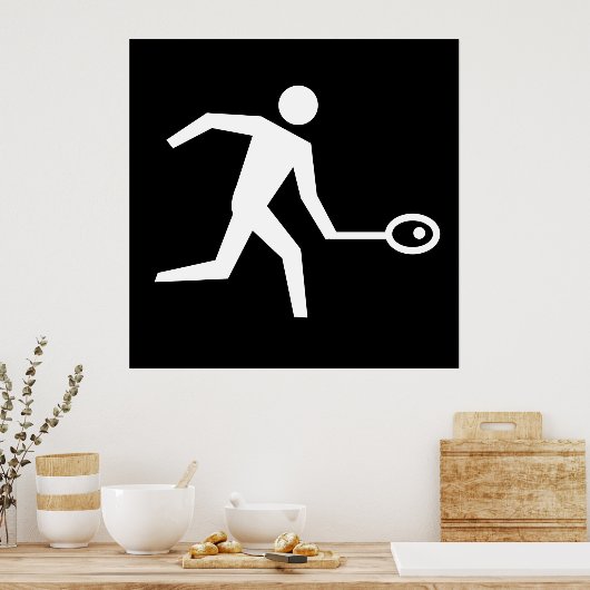 Squash-Player-Symbol Poster (Küche)