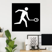 Squash-Player-Symbol Poster (Heimbüro)