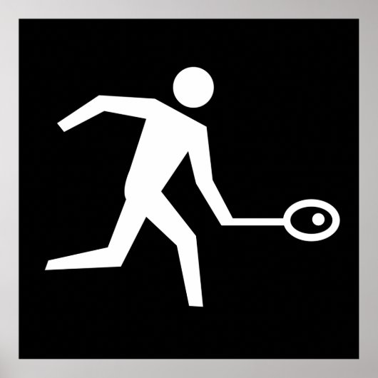 Squash-Player-Symbol Poster (Vorne)