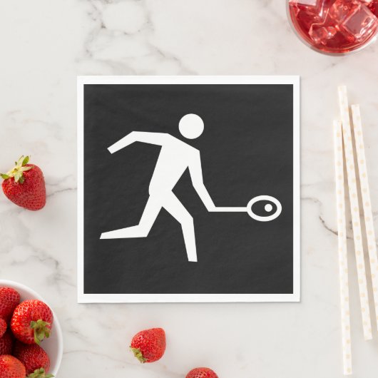 Squash-Player-Symbol Serviette (Beispiel)
