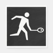 Squash-Player-Symbol Serviette (Vorderseite)