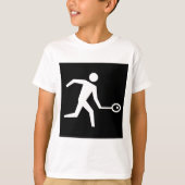 Squash-Player-Symbol T-Shirt (Vorderseite)