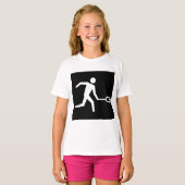 Squash-Player-Symbol T-Shirt (Vorne ganz)