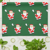 Squash Player Weihnachtshandtuch Geschirrtuch (Gefaltet)
