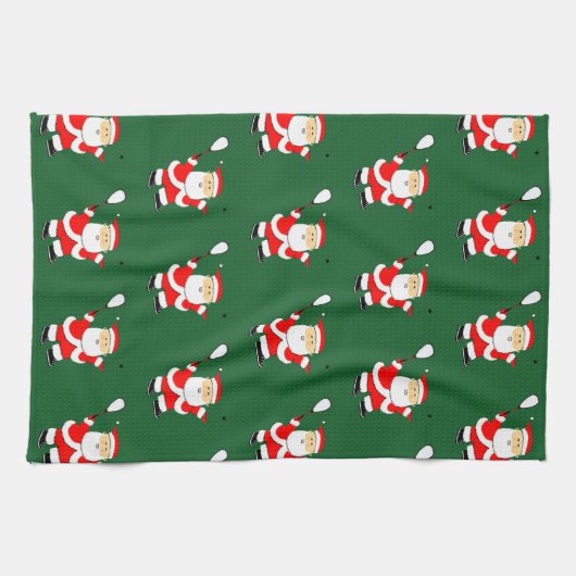 Squash Player Weihnachtshandtuch Geschirrtuch (Horizontal)