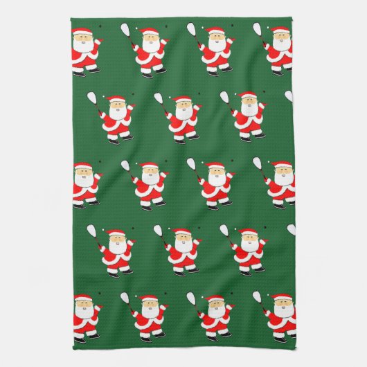 Squash Player Weihnachtshandtuch Geschirrtuch (Vertikal)