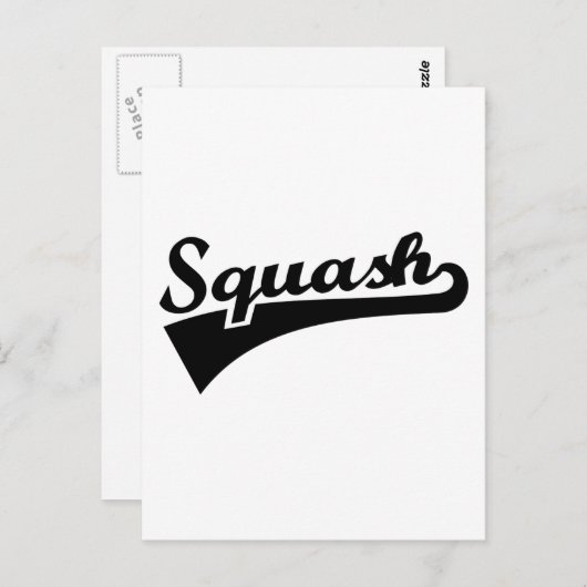 Squash Postkarte (Vorne/Hinten)