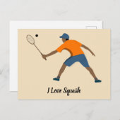 Squash Postkarte (Vorne/Hinten)