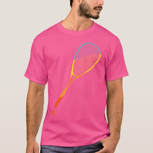 Squash Racket Ball T-Shirt (Vorderseite)