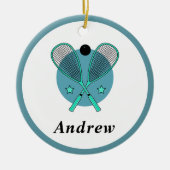 Squash Racquetball Rackets Spielercoach Kinder Nam Keramik Ornament (Vorne)