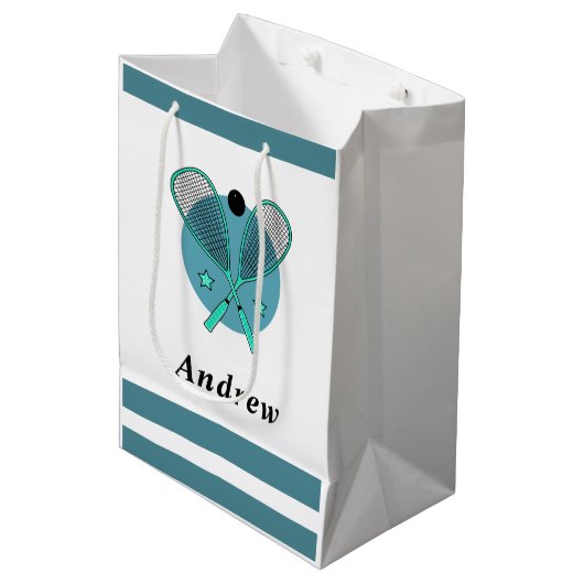 Squash Racquetball Rackets Spielercoach Kinder Nam Mittlere Geschenktüte (Vorderseite Schrägansicht)