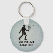 Squash - Racquetball spielen - eigener Text auf be Schlüsselanhänger (Vorderseite)